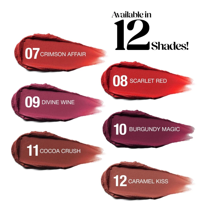 Hilary Rhoda Matte About You Lipstick | Long Lasting & Highly Pigmented Lipstick | Glides Smoothly | Matte Finish | One Stroke Application | Cruelty-Free & Vegan - 3g (Game On - Shade 06) thumbnail 9
